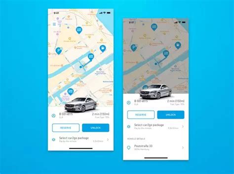 10个国外打车app ui设计案例欣赏-上海艾艺