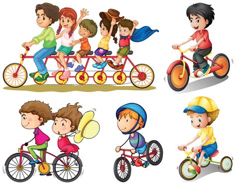 儿童骑自行车素材图片免费下载-千库网