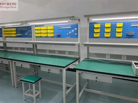 流水线工作桌 挂板防静电工作台 实验室操作台带插座 零件工具台-阿里巴巴