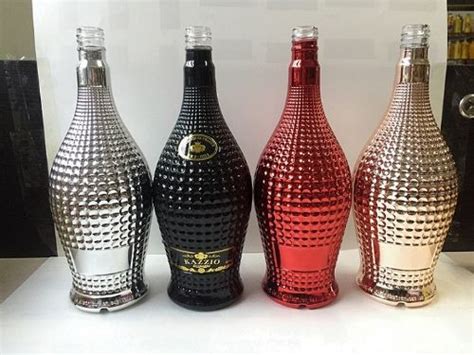 厂家750ml毫升香槟酒瓶电镀金uv 玻璃瓶丝印烫金喷色烤花-阿里巴巴