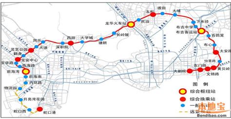 深圳地铁5号线西延段最新线路规划图（官方）- 深圳本地宝