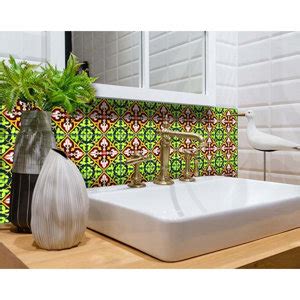 Homesahel Green Leva Removable Peel and Stick Tiles for Indoor Decor ...