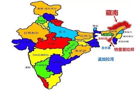 印度区划图 - 印度地图 - 地理教师网