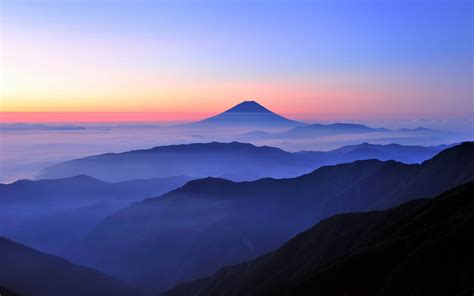 nature, Landscape, Mount Fuji, Japan, Sunrise, Forest, Mountain, Mist ...