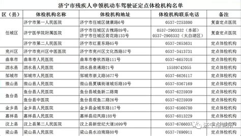 济宁34家驾驶人体检医疗机构名单公布凤凰网山东_凤凰网