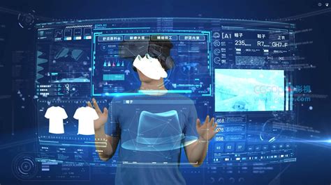 智能VR AR虚拟增强现实挑选衣物购物_影视动画素材网