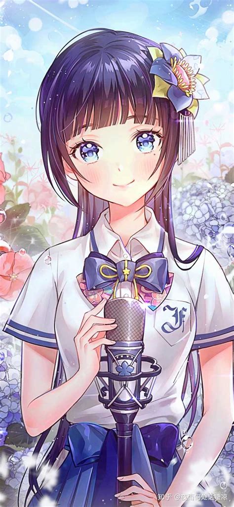 甜美女生头像动漫校园风