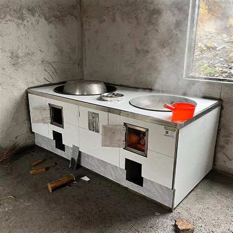 无烟柴火灶设计图图片