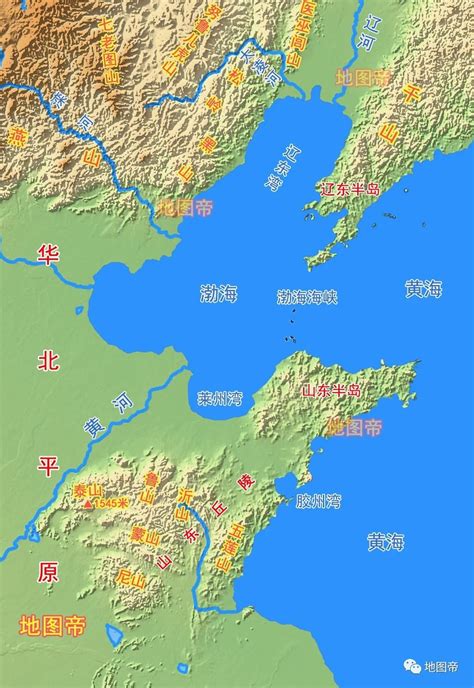 胶东半岛地图图片
