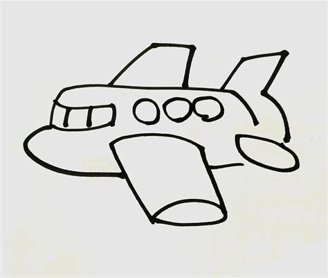 飞机画法简单 飞机画法简单图片 - 水彩迷