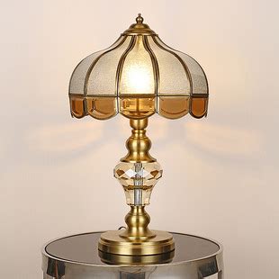 温馨卧室床头柜台灯美式轻奢全铜水晶台灯现代时尚简约客厅灯-美间设计