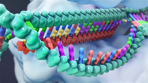 3D动画DNA的遗传结构高清摄影大图-千库网
