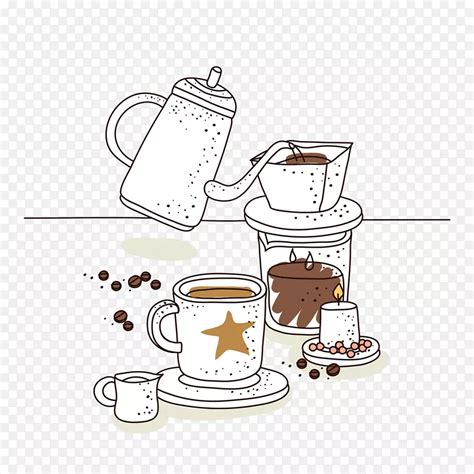 手绘简笔画热咖啡png图片免费下载-素材7zxePakje-新图网