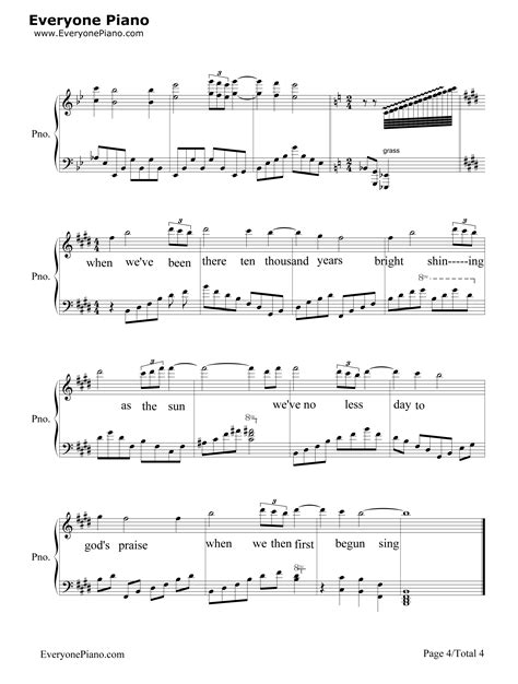 Amazing Grace-奇异恩典五线谱预览4-钢琴谱文件（五线谱、双手简谱、数字谱、Midi、PDF）免费下载
