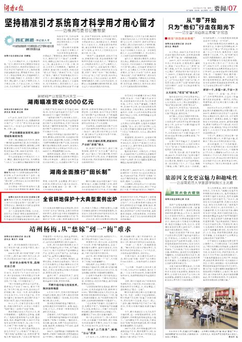 湖南日报丨湖南省耕地保护十大典型案例出炉 - 永州 - 新湖南