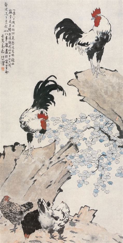 国画大师| 徐悲鸿著名的鸡画作品赏析 - 水彩迷