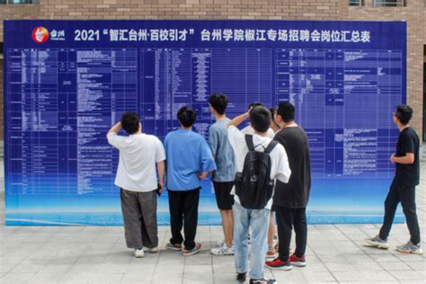2021“智汇台州·百校引才”椒江专场招聘会在我校举行-台州学院