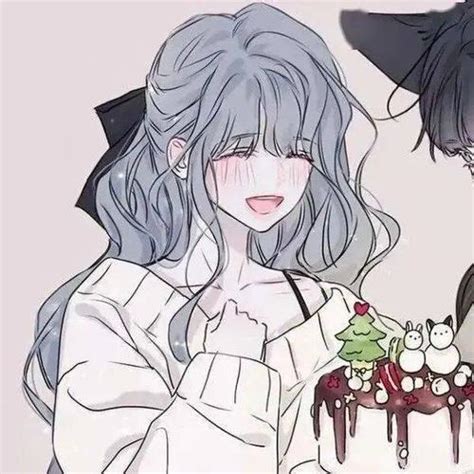 甜美女生头像姐妹俩卡通