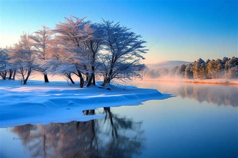 寒冬腊月的河坝高清图片下载-正版图片600212857-摄图网