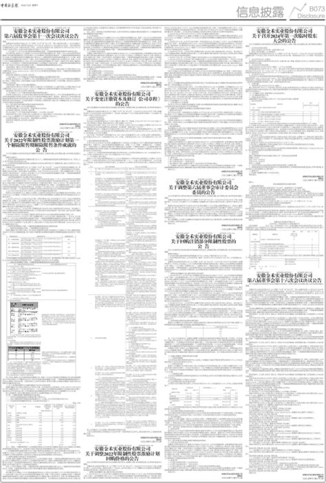 中国证券报 - 安徽金禾实业股份有限公司 第六届监事会第十一次会议决议公告