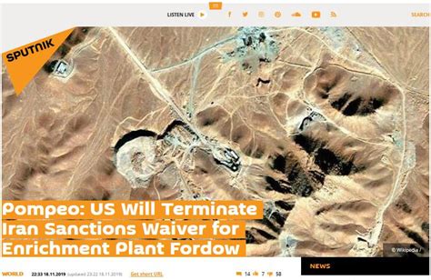 蓬佩奥：美国将取消对伊朗福尔多核设施的制裁豁免
