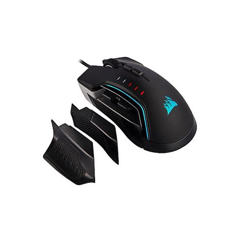 CORSAIR GLAIVE RGB Pro FPSMOBA Gaming Mouse (Black I Aluminum)