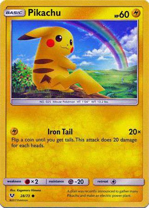 Pokemon Trading Card Game Shining Legends Single Card Common Pikachu 28 ...