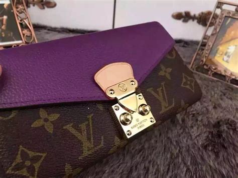 优雅LV紫色钱包 荔枝纹女士钱包 路易威登高品质女包 - 七七奢侈品