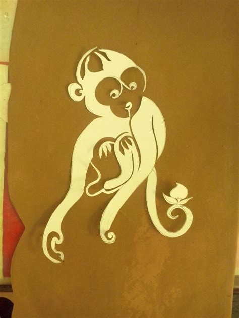 DIY小动物剪纸教程 可爱活泼的小猴子剪纸（手工折纸菊花的制作方法） - 有点网 - 好手艺