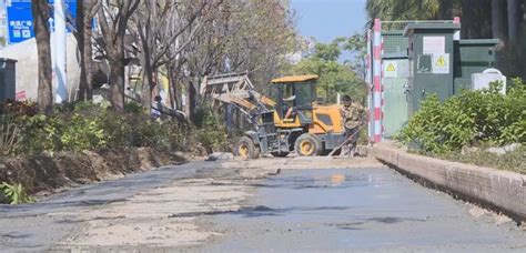 潮州市城区8条道路人行道改造提升，目前已完成过半工程量