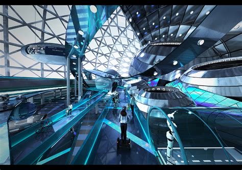 科技感 未来感 智能展厅 3D效果图 蓝白色调 全息系统|三维|建筑/空间|3D设计联系我 - 原创作品 - 站酷 (ZCOOL)