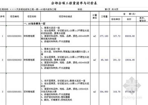江苏某寺庙古建石作工程预算书（2007）-工程预算书-筑龙工程造价论坛