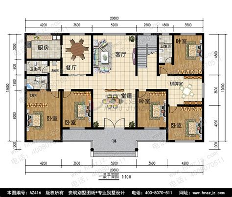 300㎡二层带地下室法式风格高端豪宅独栋别墅设计施工图纸19.6mX18.4m - 我爱建房网