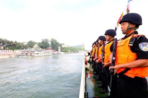 图为第131次中老缅泰湄公河联合巡逻执法行动启动。云南省公安厅供图