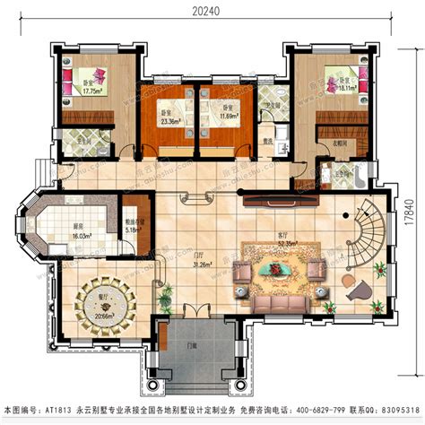 占地116㎡三层自建别墅设计图，中式风格，简洁大方 - 三层别墅设计图 - 轩鼎别墅图纸