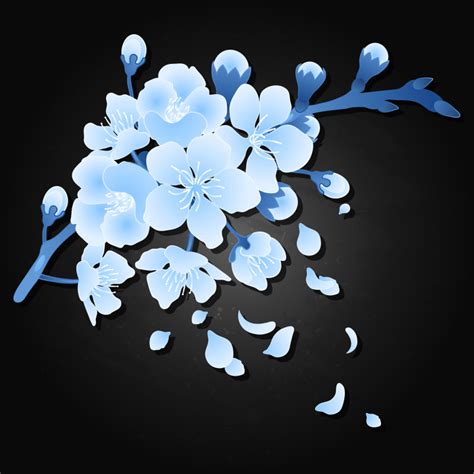 蓝色樱花背景图图片