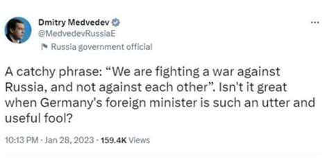 梅德韦杰夫发推批德国外长“欧洲国家正在与俄交战”言论_手机新浪网