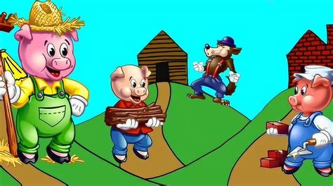 益智动画：三只小猪盖房子的故事！