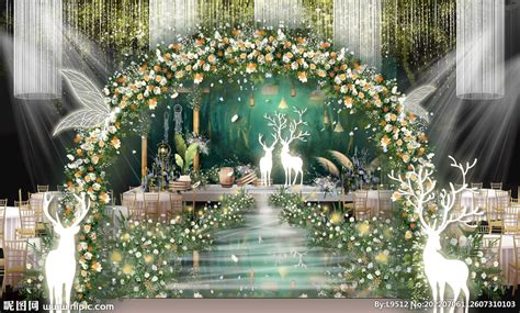 简约森系婚礼效果图PSD广告设计素材海报模板免费下载-享设计