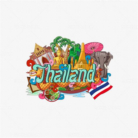 泰国文化旅游宣传矢量图片素材免费下载 - 觅知网