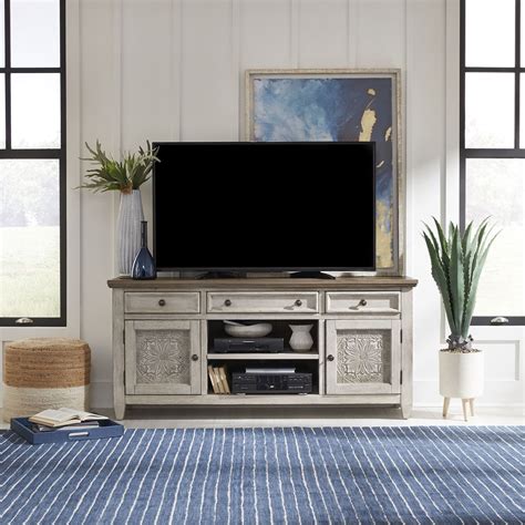 Liberty Furniture Heartland 824-TV66T Transitional 66 Inch Tile TV ...