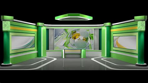 虚拟演播室（实景效果图）|三维|场景|SevenNicole - 原创作品 - 站酷 (ZCOOL)