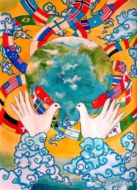 关于和平的画简单,关于和平的画简笔画,关于和平的画儿童画_大山谷图库