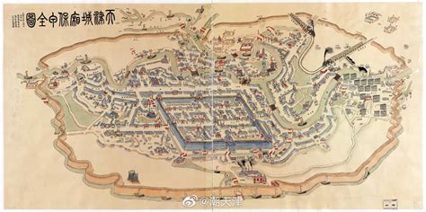 天津市的老地图，可以看出来天津城仍是外城和内城共存的格局……|天津市_新浪新闻