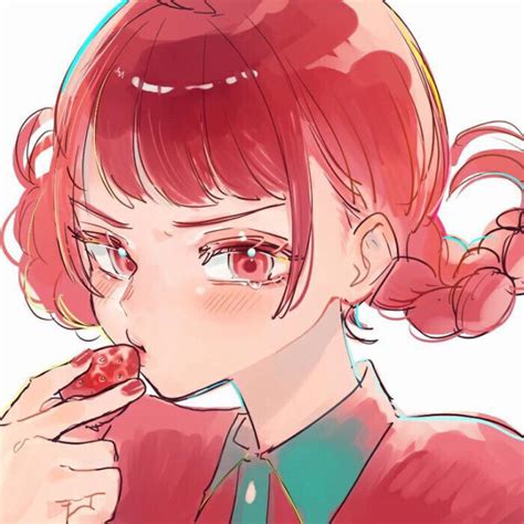 红头发甜美女生头像图片