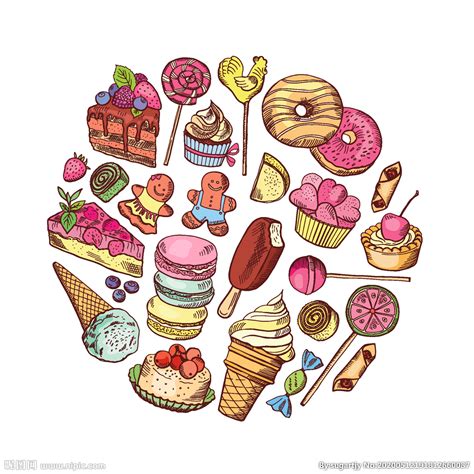 卡通手绘甜品甜点美食之蛋糕素材图片免费下载-千库网