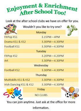 AFTER SCHOOL CLUBS - News & Announcements