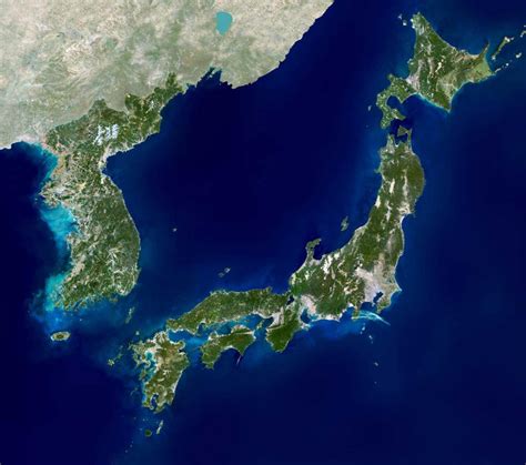日本地形地图图片