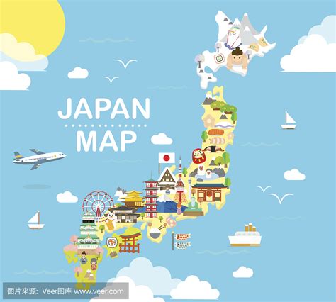 日本旅游地图图片