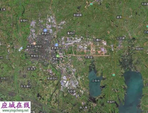 应城及周边城市卫星地图-应城在线